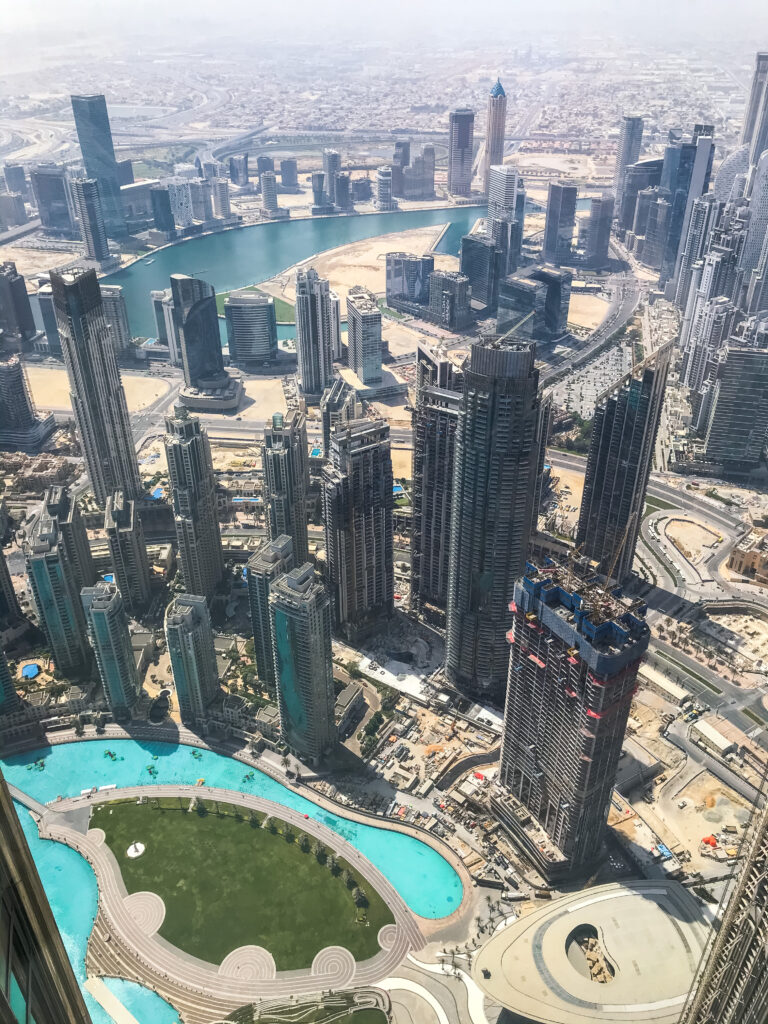 vista dal piano 124 del Burj Khalifa